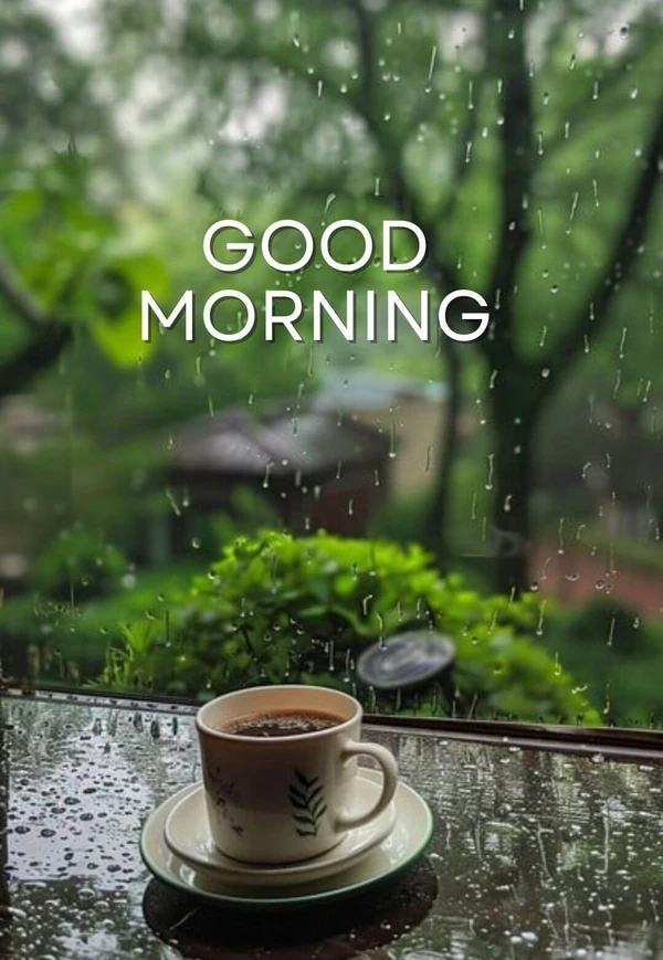 good morning images rain with quotes