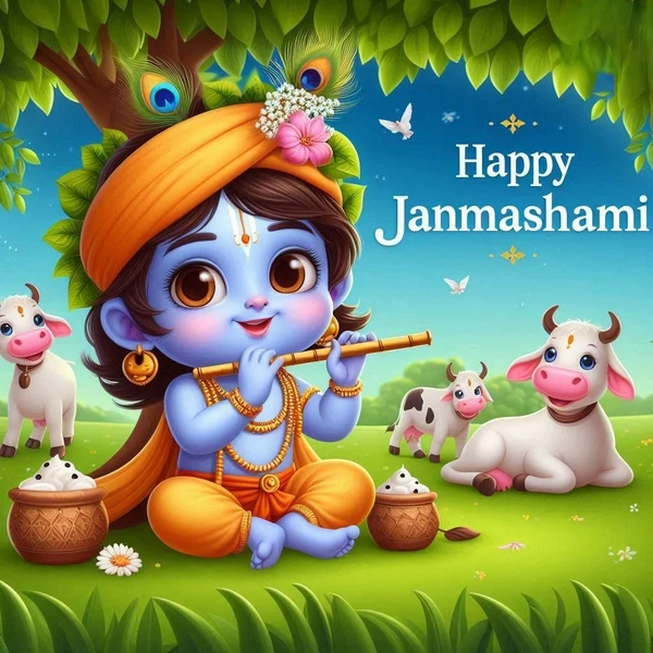 happy janmashtami images hd wallpaper