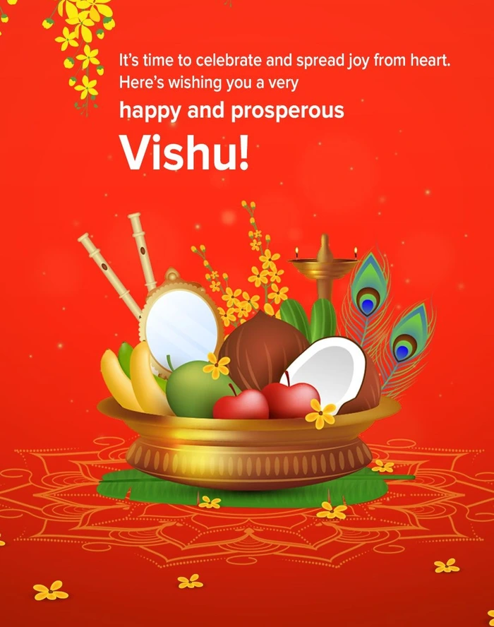 happy vishu wishes images wallpaper