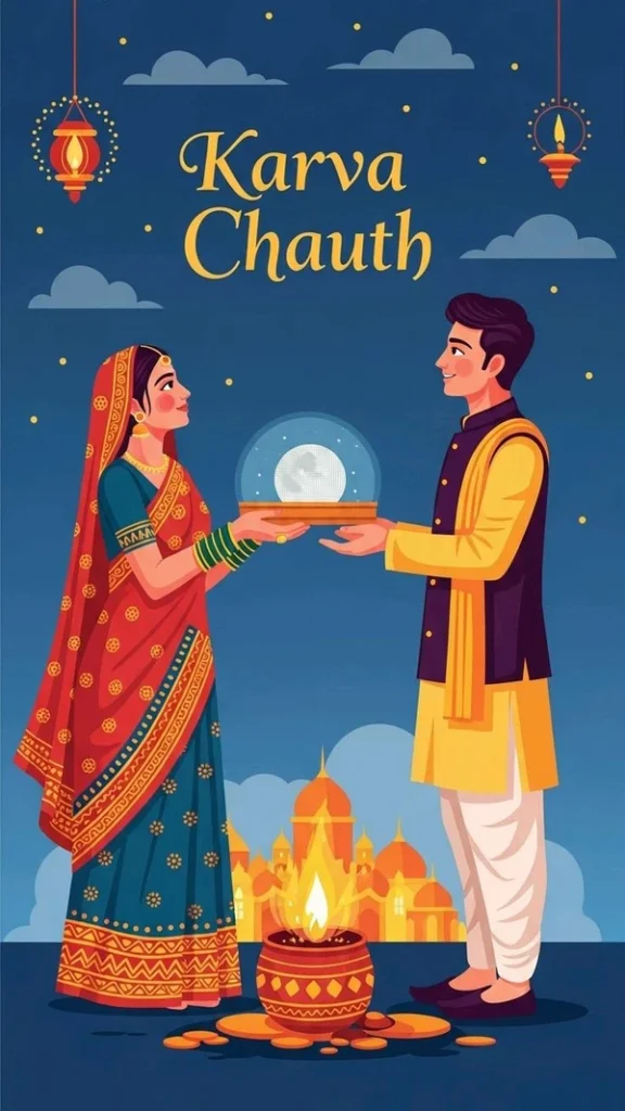 hd of happy karwa chauth images