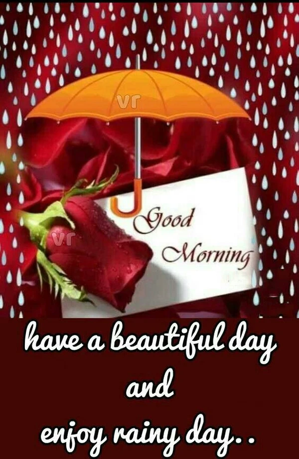 modern good morning images rain