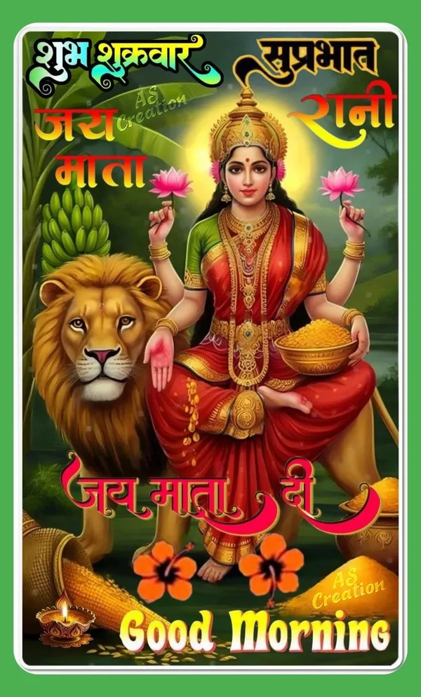 modern good morning jai mata di images