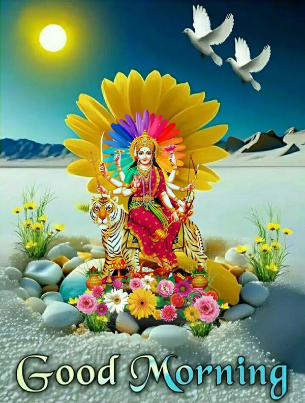 trending good morning jai mata di images