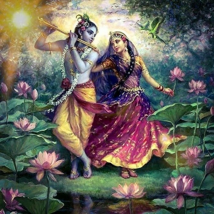 aesthetic radha krishna wallpaper hd
