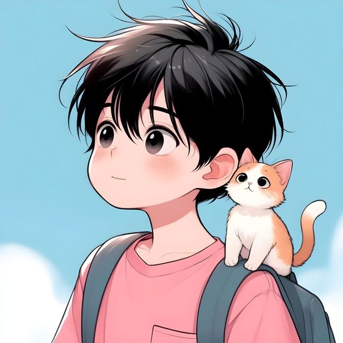 aethetic cartoon dp for boys