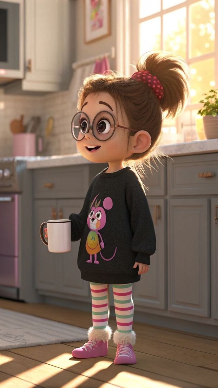 aethetic cute cartoon girl images for whatsapp dp full hd