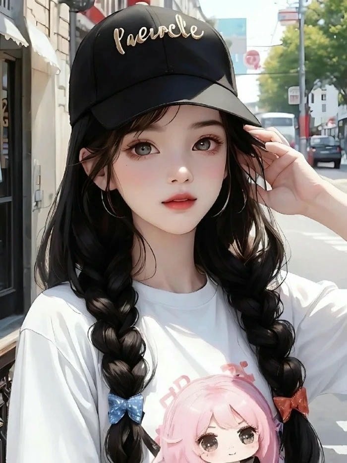 beautiful cute cartoon girl photos for whatsapp dp