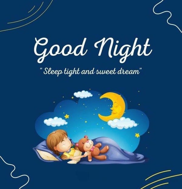 beautiful good night images with teddy bear