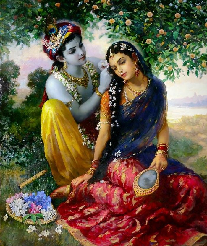 beautiful radha krishna aesthetic couple picture