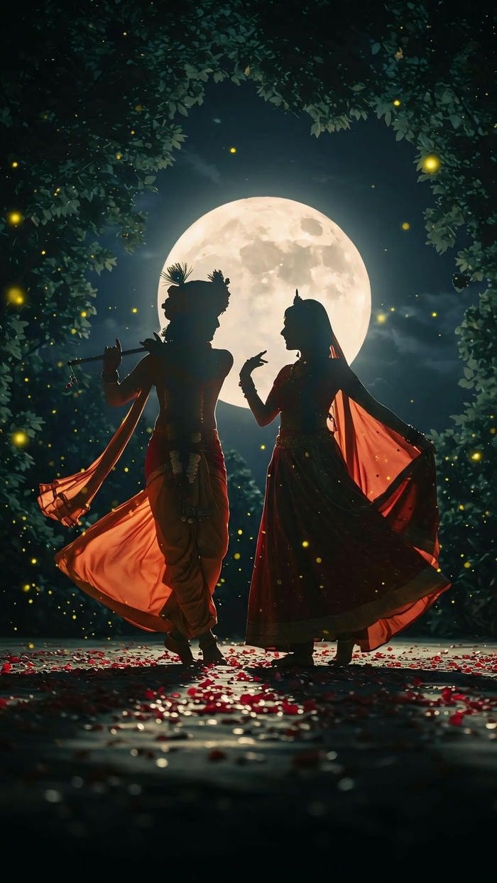 beautiful radha krishna aesthetic for wallpaper