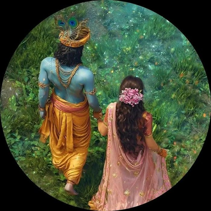 beautiful radha krishna aesthetic hd photo