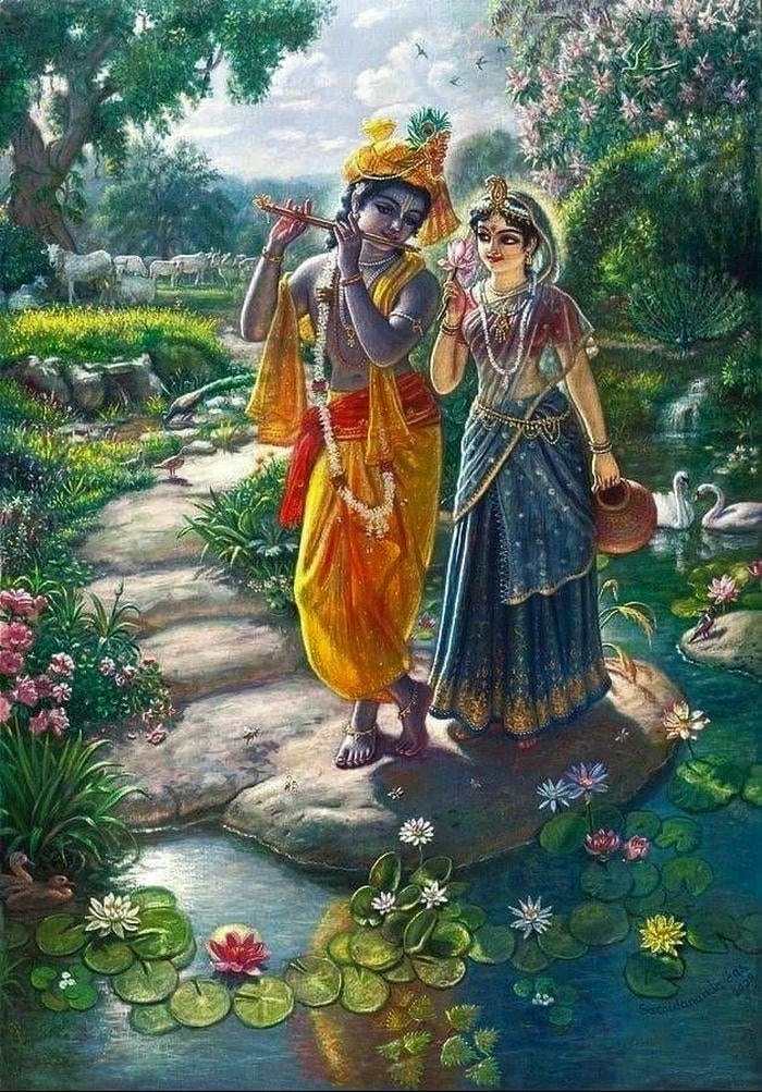 beautiful radha krishna aesthetic images