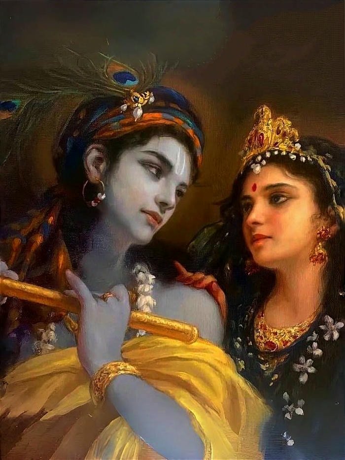 beautiful radha krishna aesthetic pic for dp