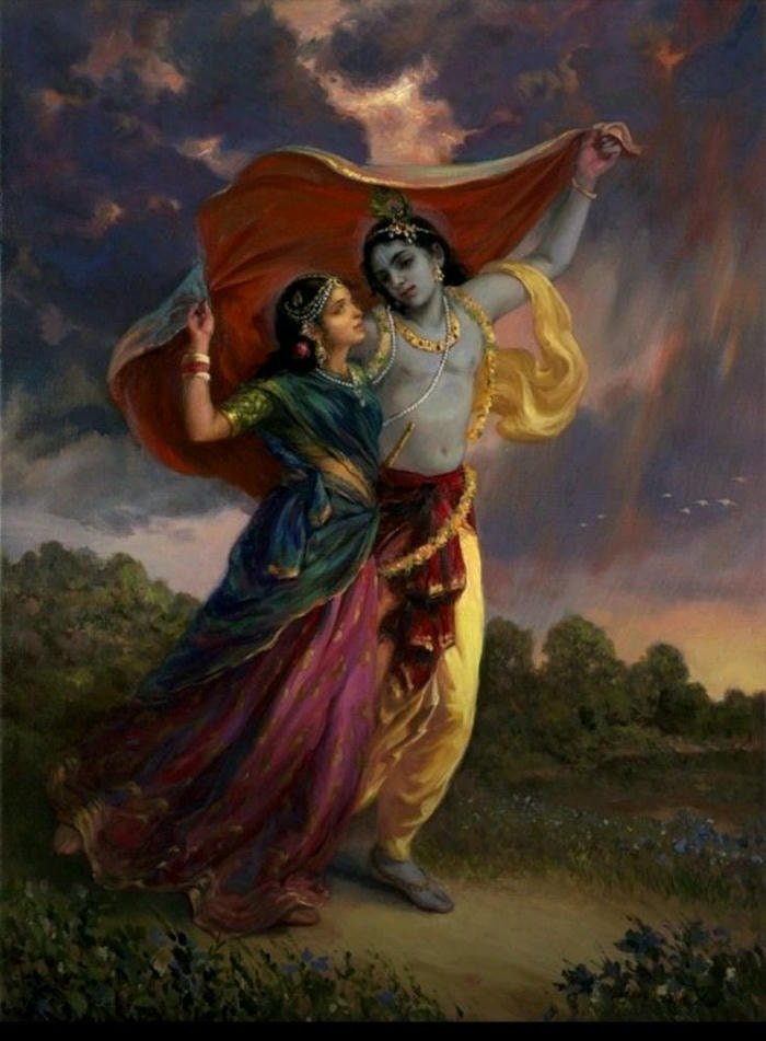 beautiful radha krishna aesthetic romantic image