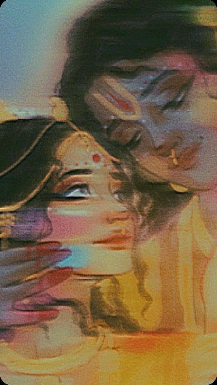 beautiful radha krishna aesthetic with quotes