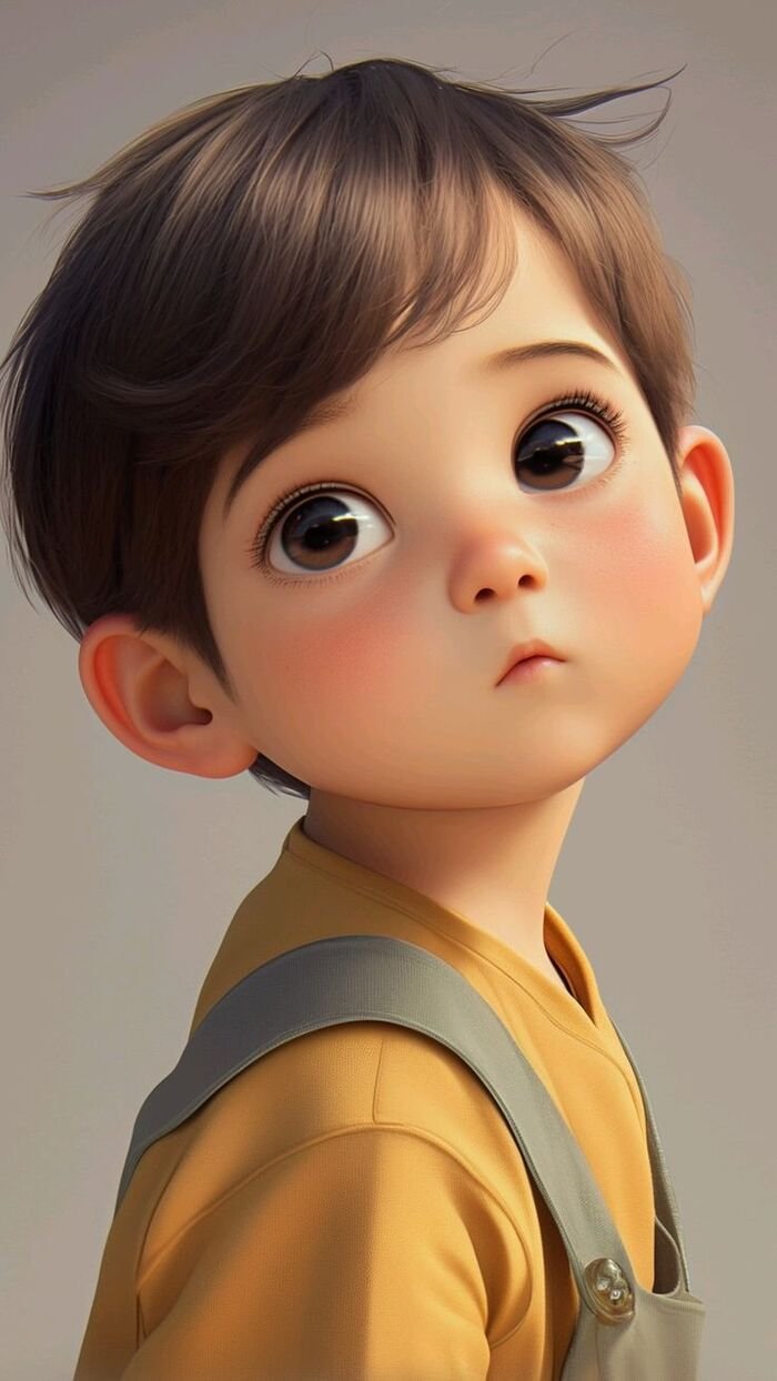 cute boy cartoon dp aethetics full hd