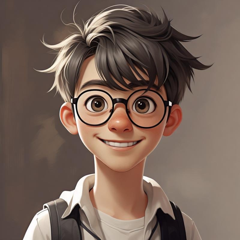 cute boy cartoon illustration