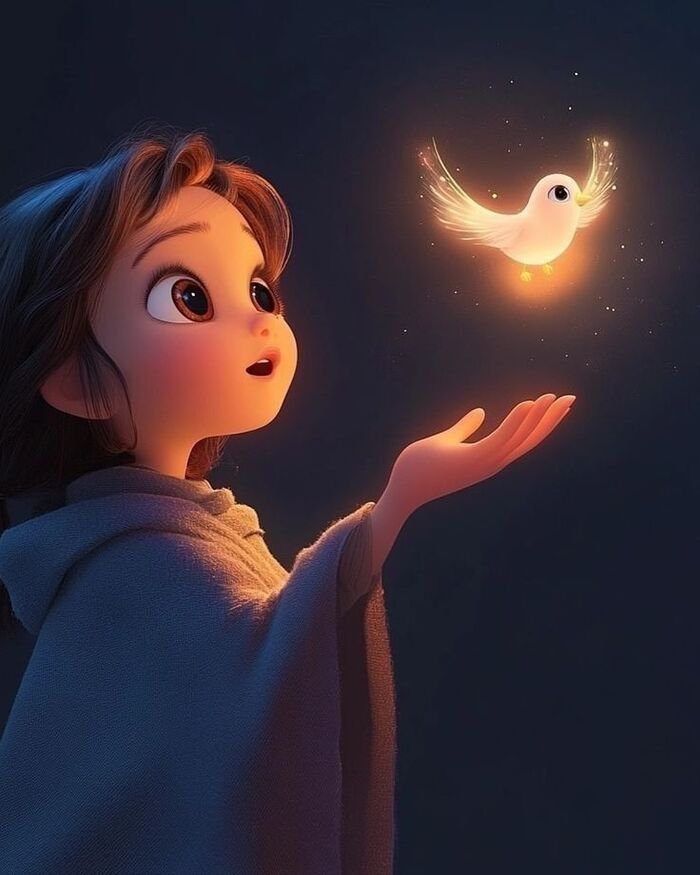 cute cartoon girl photos for whatsapp dp aethetic