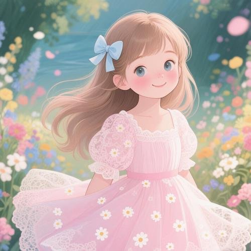 cute cartoon girl whatsapp profile