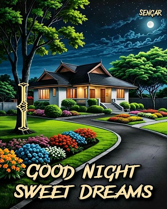 new good night latest with flowers