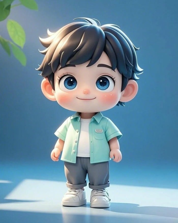 stylish cute boy cartoon dp