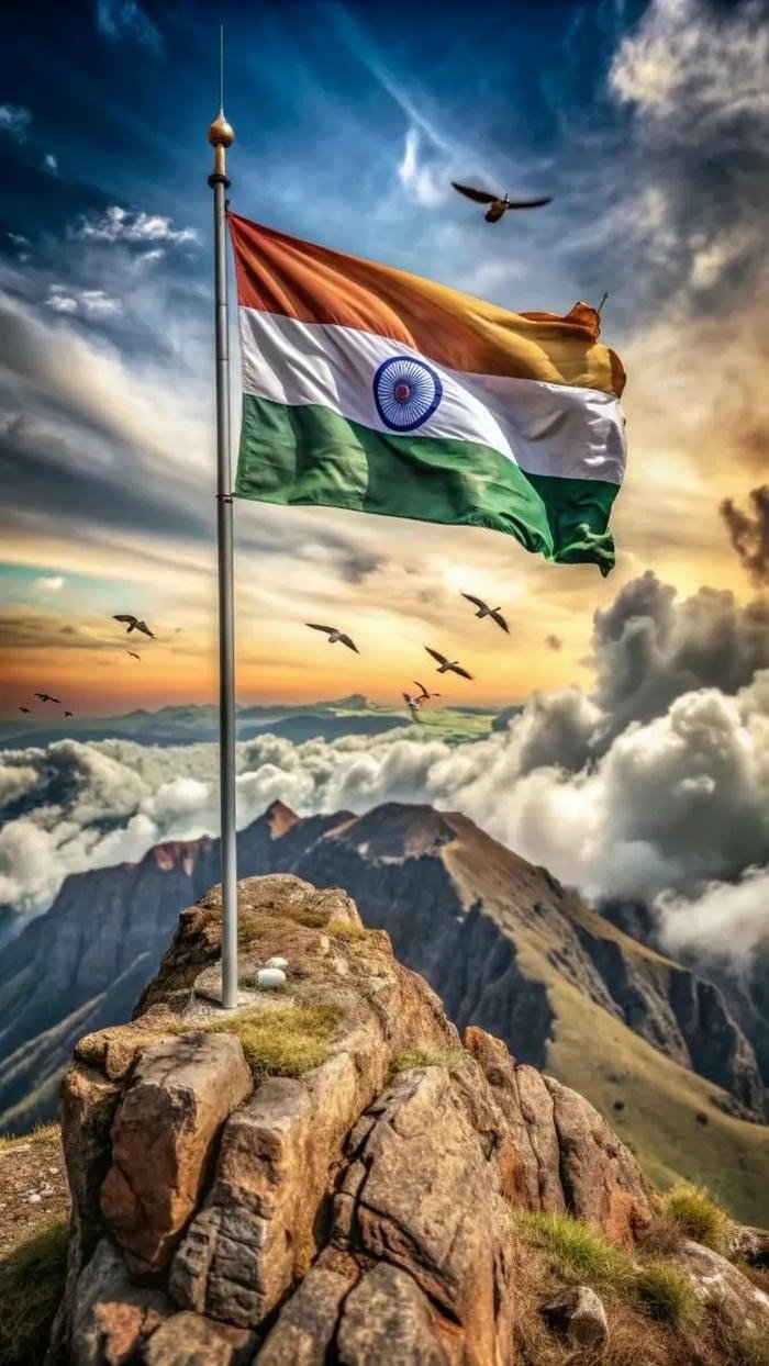 tiranga dp with flag
