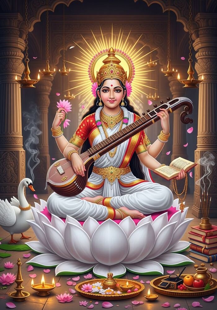 aethetics lord saraswati images