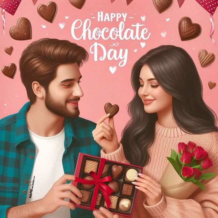 image happy chocolate day aethetics