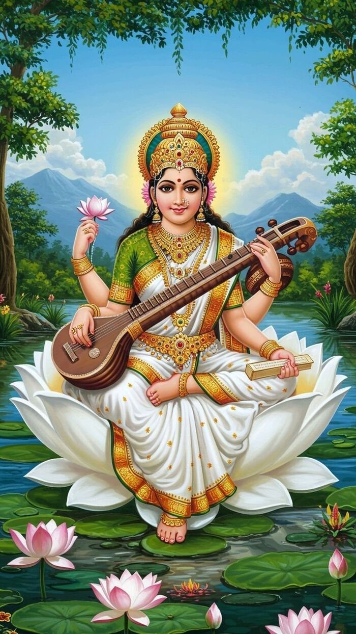 lord saraswati images aethetics hd