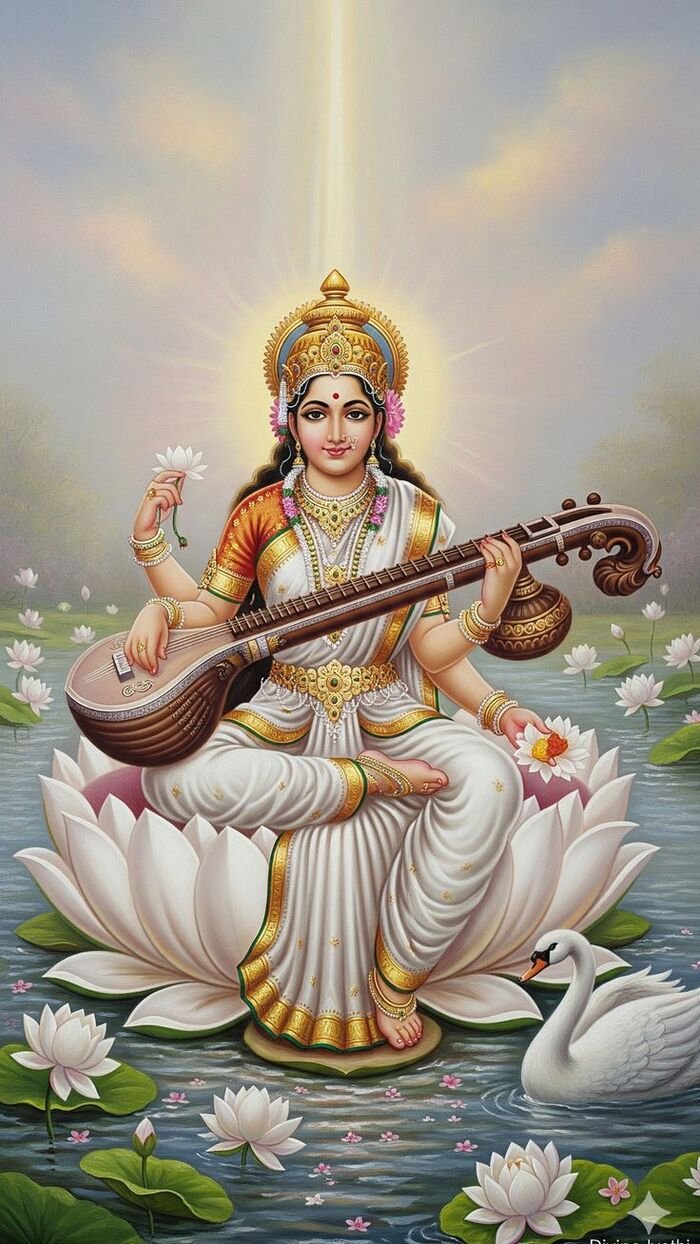 lord saraswati images pinterest