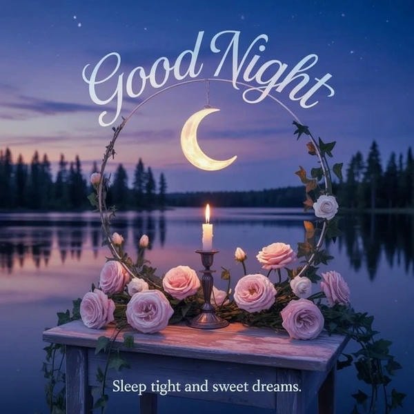 simple good night images
