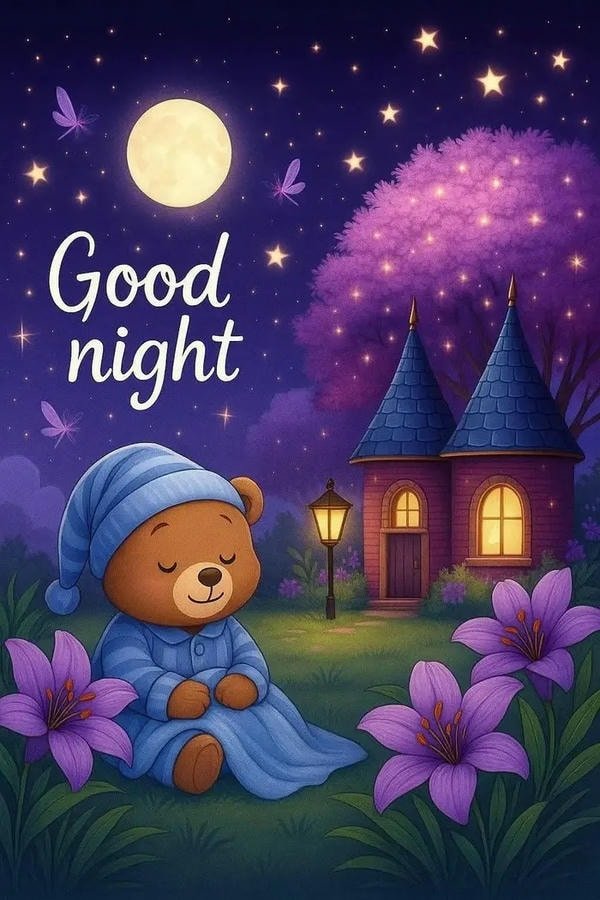 stylish good night cartoon images
