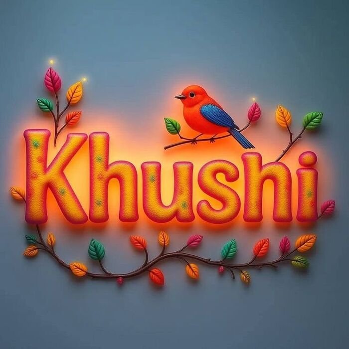 khushi name dp clean look