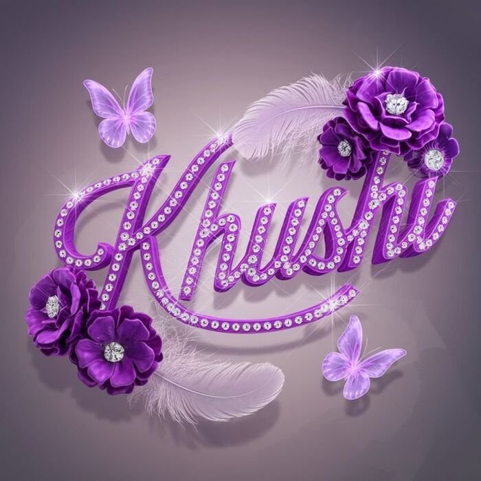 khushi name dp minimal