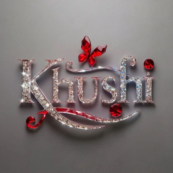 khushi name dp simple edit