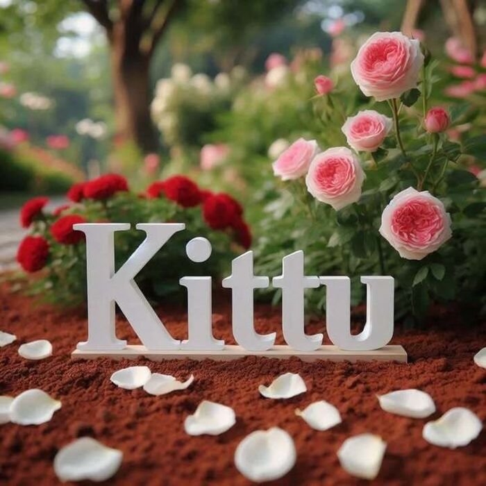 kittu name dp clean look