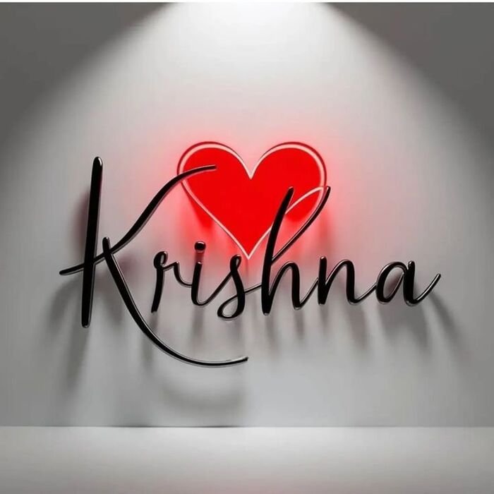 krishna name dp cartoon
