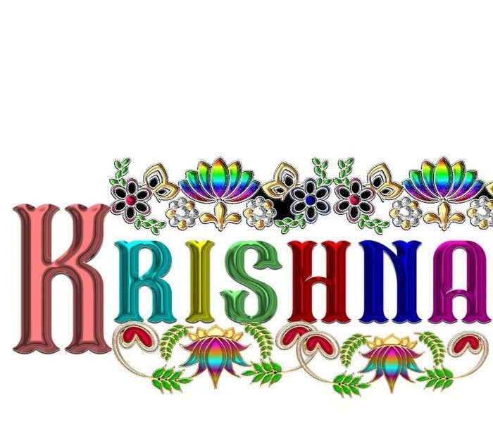 krishna name dp cute