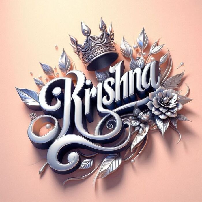 krishna name dp edit