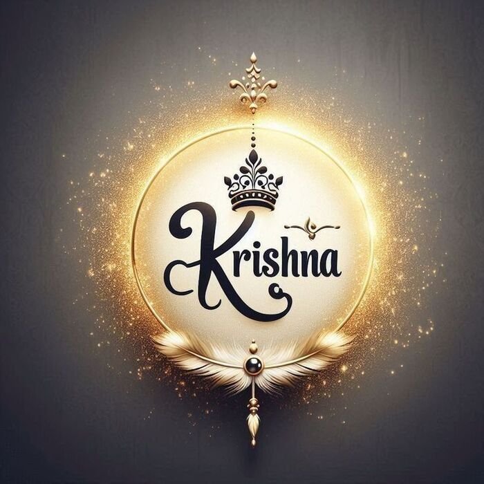 krishna name dp