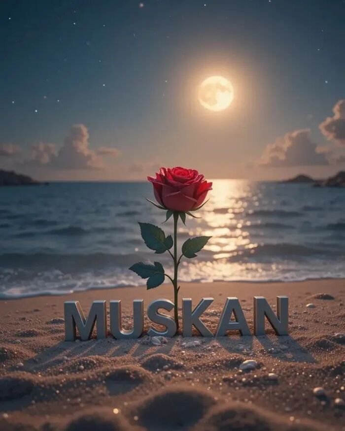 muskan name dp blur style