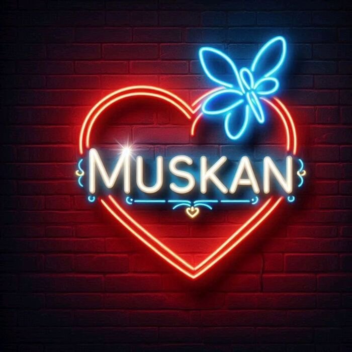 muskan name dp clean look