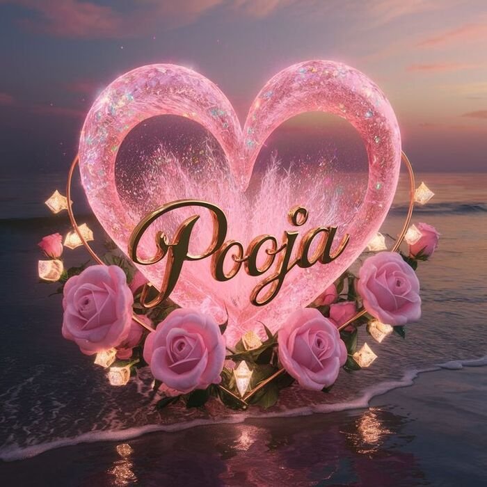 pooja name dp stylish