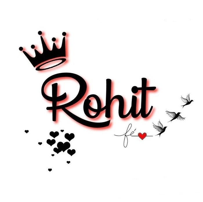 rohit name dp blur style