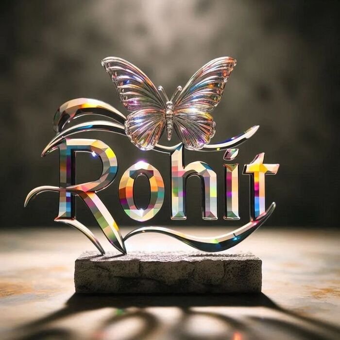 rohit name dp minimal