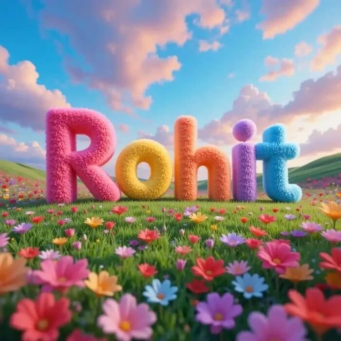 rohit name dp stylish flower