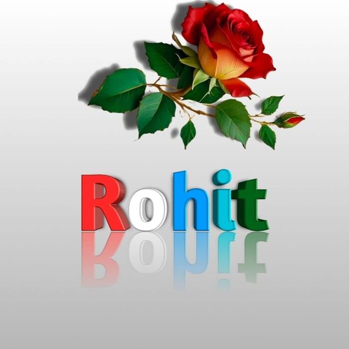rohit name dp warm tone