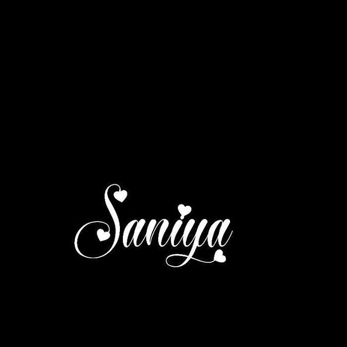 saniya name dp black look