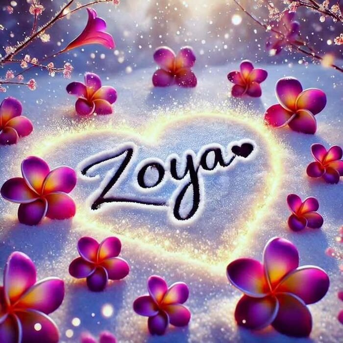 zoya name dp aethetics flower