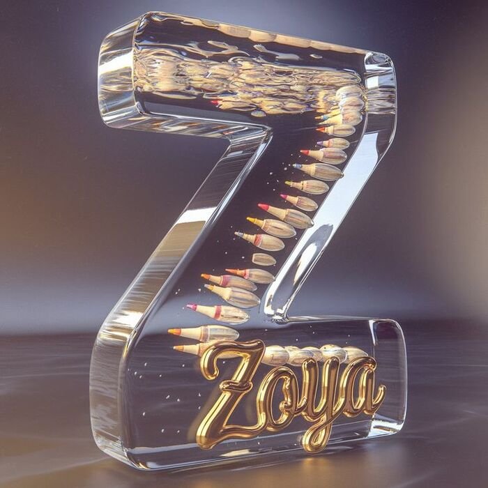 zoya name dp simple edit